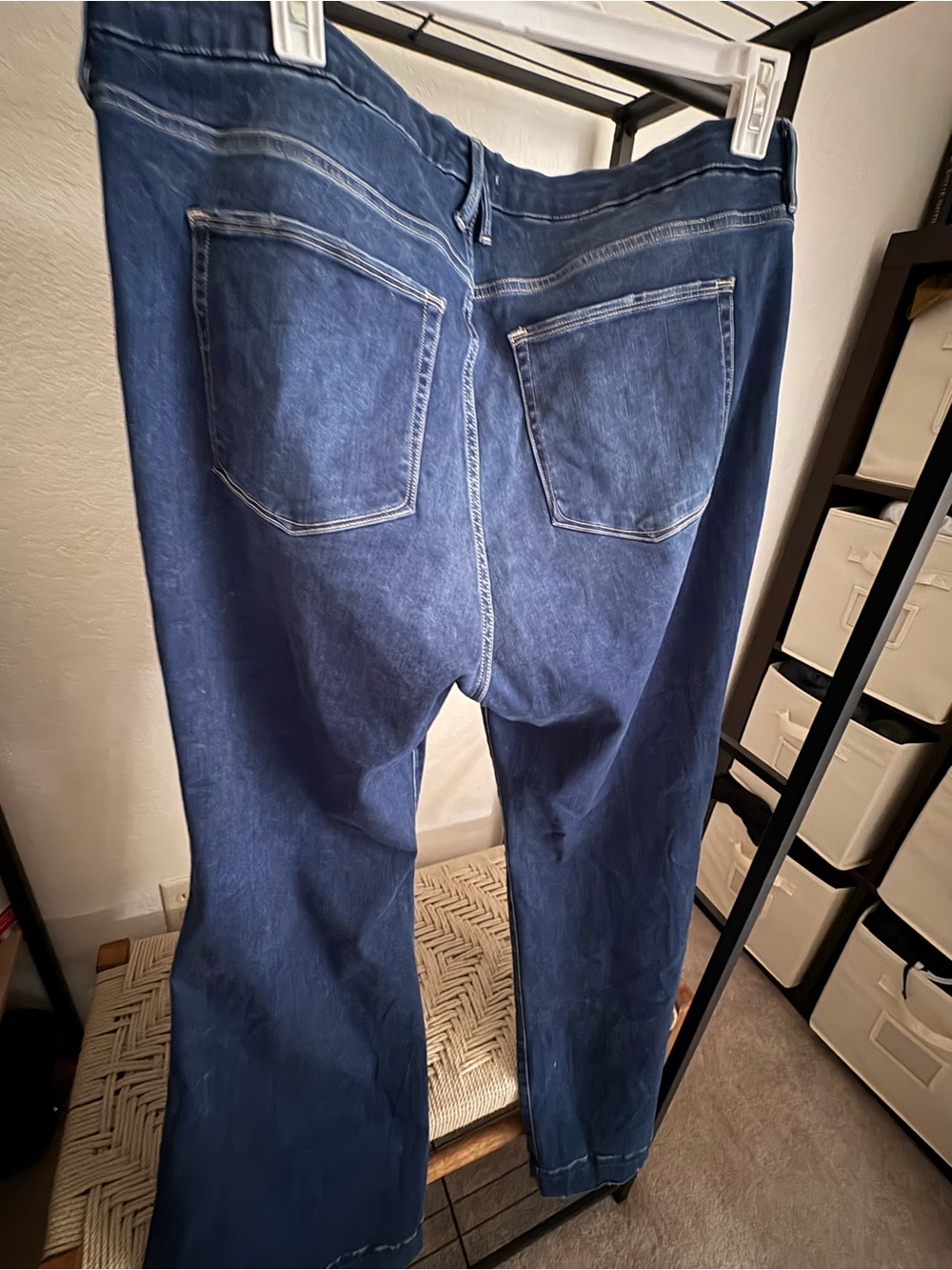 Good American Dark Blue Flared Jeans - Picture 2 of 4